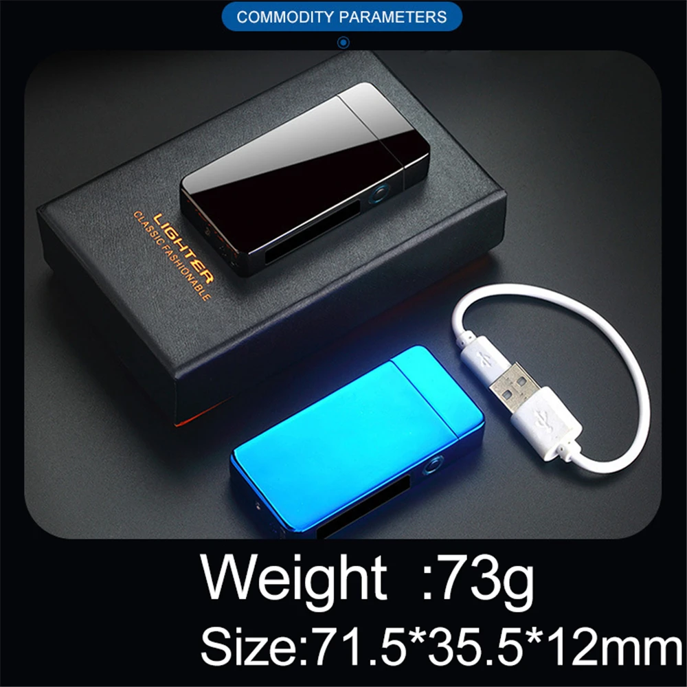 Портативная металлическая зажигалка с разъемом USB плазменная двойной дугой