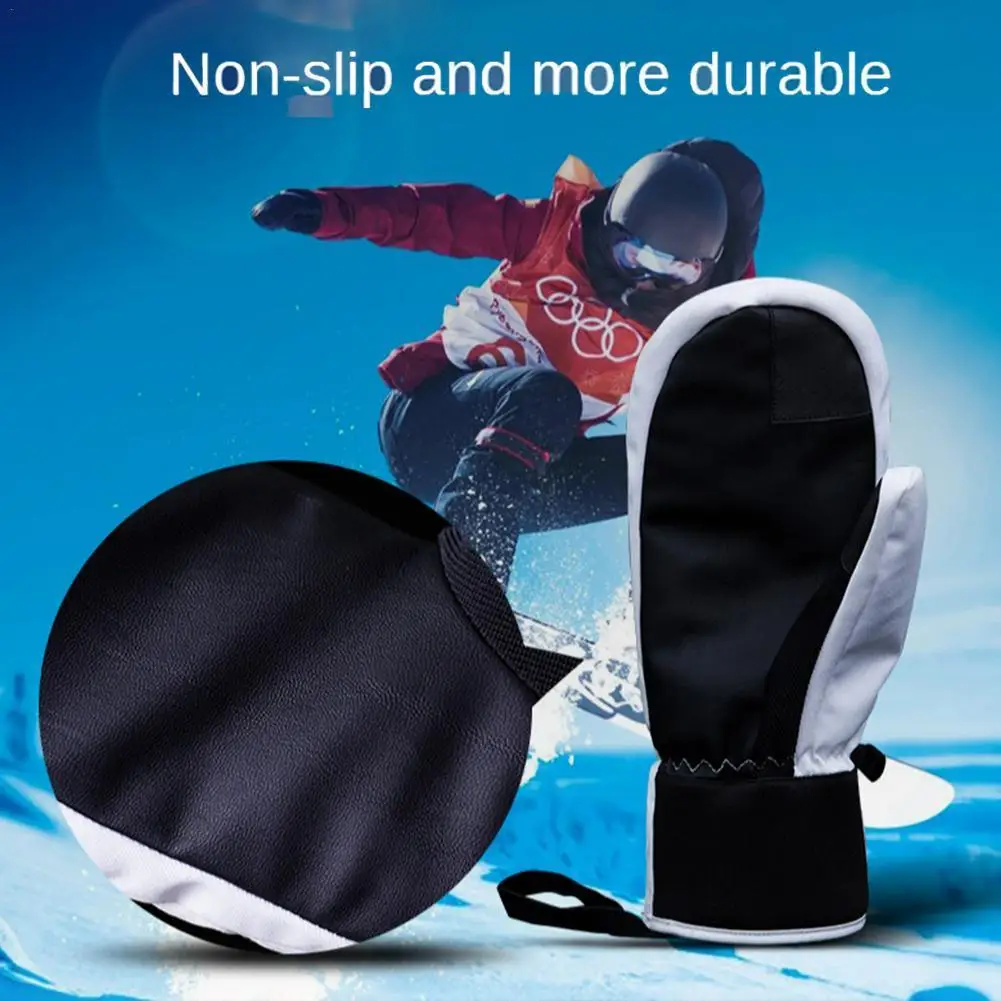 

And Refers To The Snowboard Gloves Braised Water-proof Screen Inner Five-finger Warm And Wear-resistant Gloves