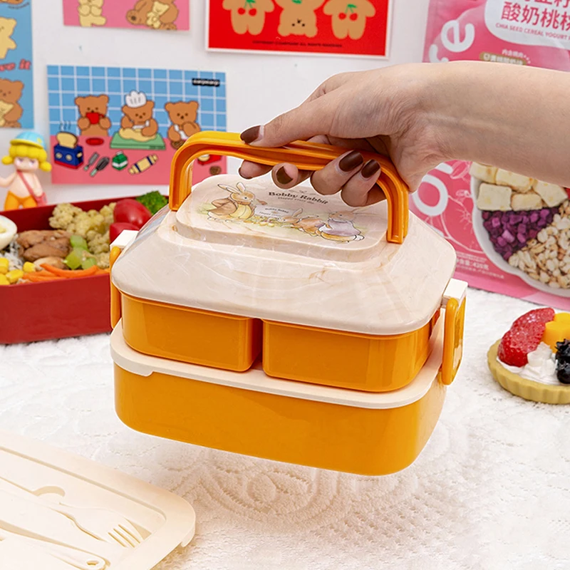 Милый Ланч-бокс Bento в японском стиле для девочек школьный детей и пикника с
