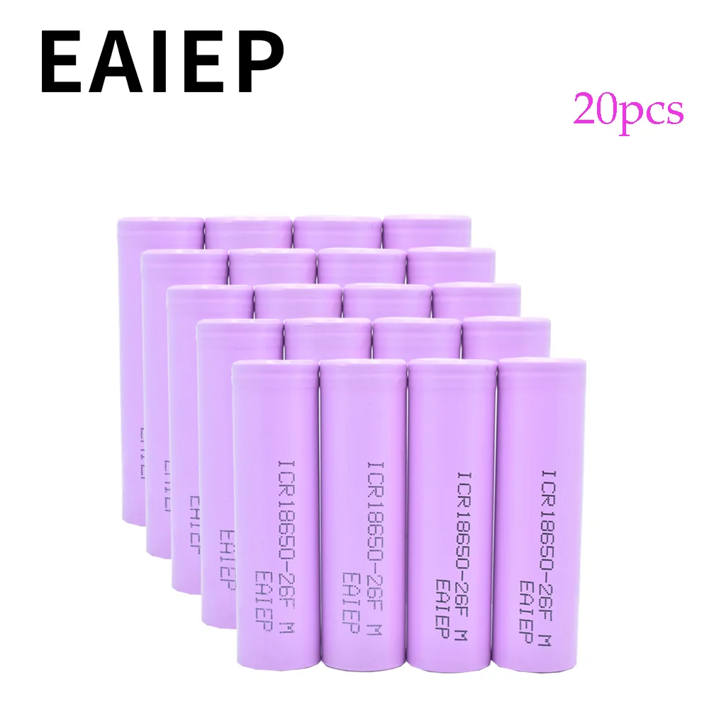 EAEIP 18650, литий-ионная аккумуляторная батарея, 3,7 в, 2600 мА/ч, батареи, батарея ICR18650 для фонариков, игрушек, игр, ktv