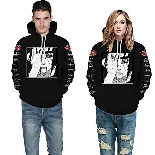 

2021 Anime Sasuke Hoodie Unisex Anime Hoodie Sweatshirt 3D Cosplay Costume Outerwear itachi Pullovers Tops