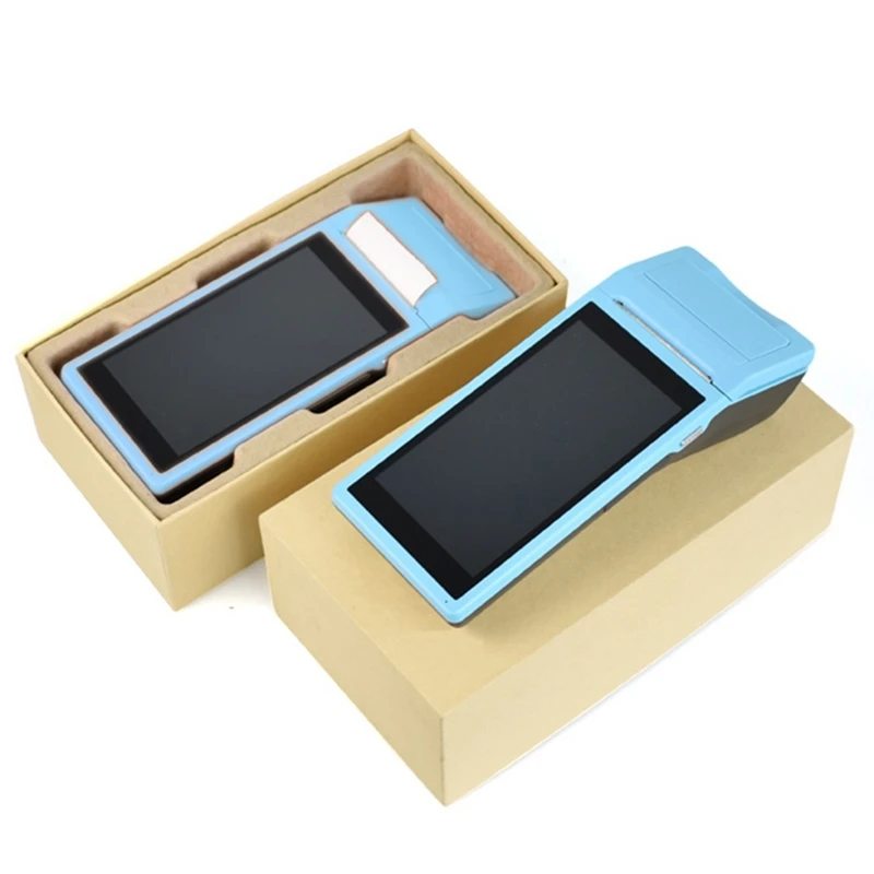 Портативный pos-компьютер 5,5 дюймов нажмите 3g Wifi Bluetooth Android Pda Мобильный платежный терминал с термопринтером(штепсельная Вилка европейского стандарта