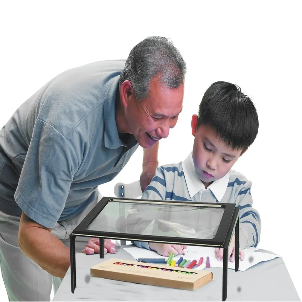 Складное увеличительное стекло формата А4 3 раза для чтения шитья вязания без