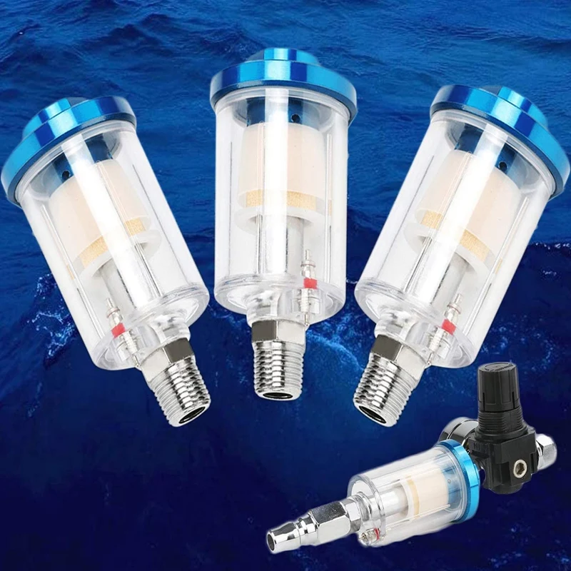 

3Pcs Air Compressor Water Separator Air Compressor Filter Separator for Air Filter 1/4inch NPT Inlets and Outlets