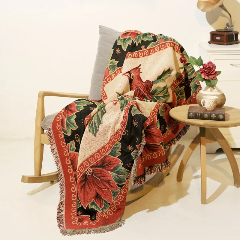 

Chic Printed Tapestries Fashion Household Sofa Side Macrame Decor Large Area Picnic Blanket Sofa Cover Sea Travel Shawl Valance