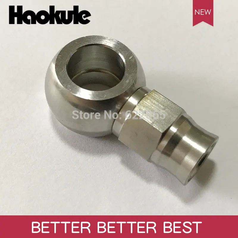Haokule нержавеющая сталь прямой банджо 10 2 мм шланг Конец AN3 PTFE фитинги тормозной