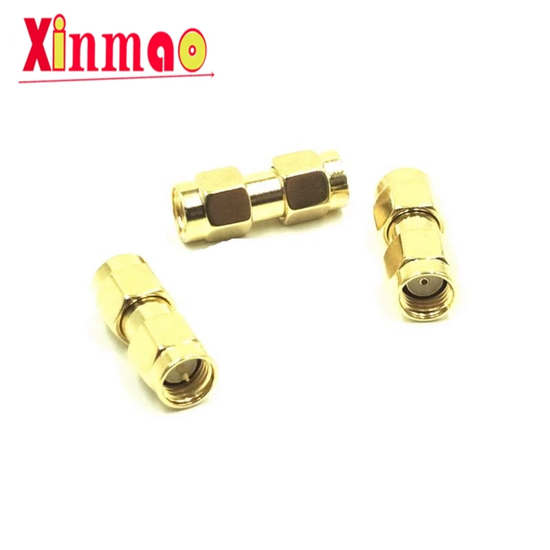 

2pcc Золотой SMA Мужской к RP SMA Мужской штырь RF коаксиальный адаптер прямой позолоченный Новый SMA мужское отверстие к SMA Мужской Neelde SMA-JJ