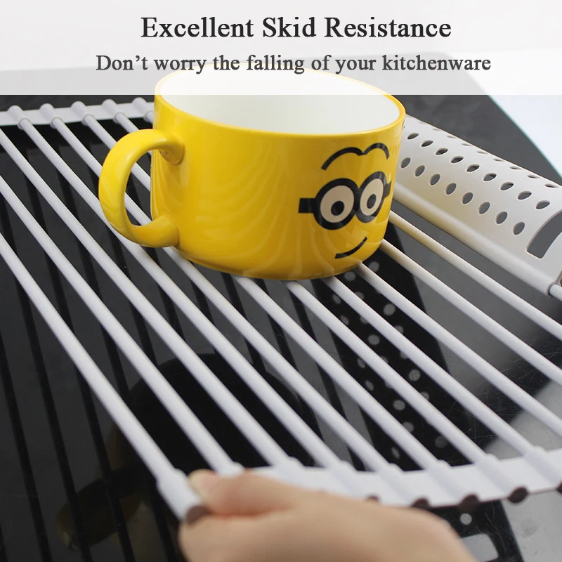 Полка для слива складная кухонная сушилка сушки фруктов и овощей с подвесной