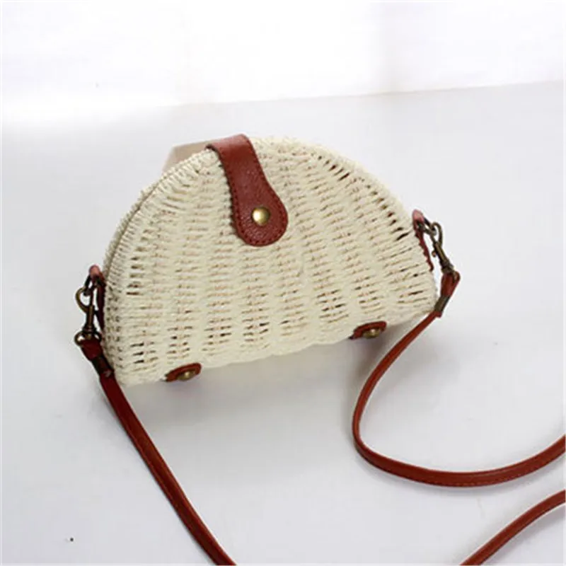 

Women Bags Shoulder Bag Straw Bag Woven Bag Harajuku Style Crossbody Bag Beach Bag Leisure Gifts for Girl Y100