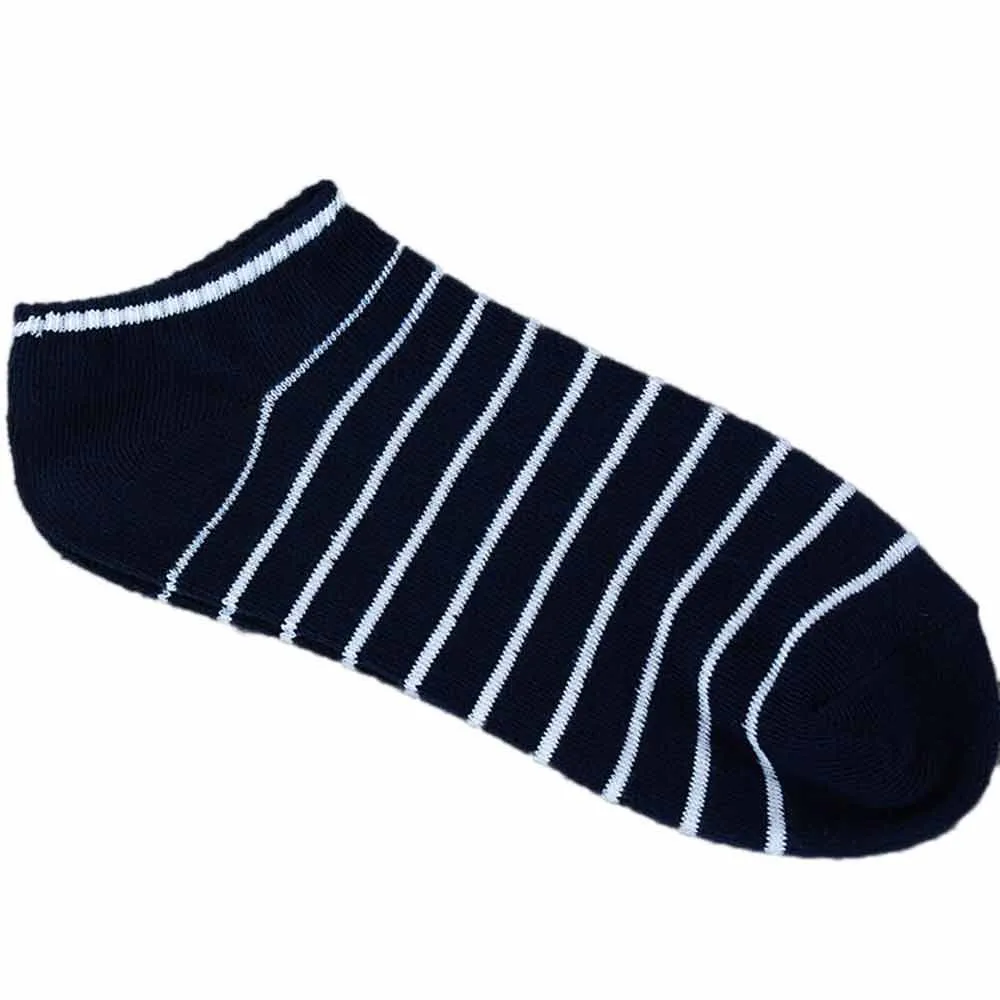 

1pair Unisex Comfortable Stripe Cotton Sock Men And Women Slippers Short Ankle Socks Breathable Outdoor Sports Simple Media