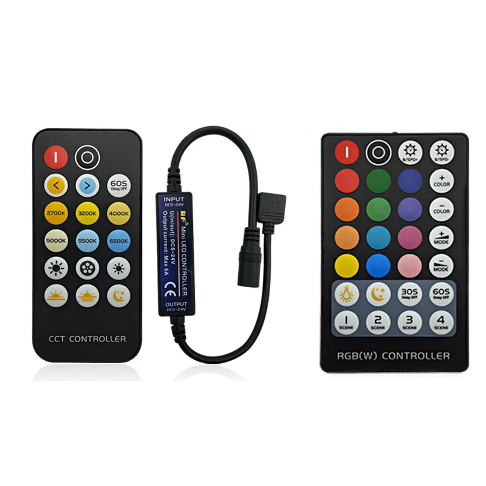 Светодиодный мини контроллер температуры RGB/RGBW DC5 24V беспроводной Радиочастотный