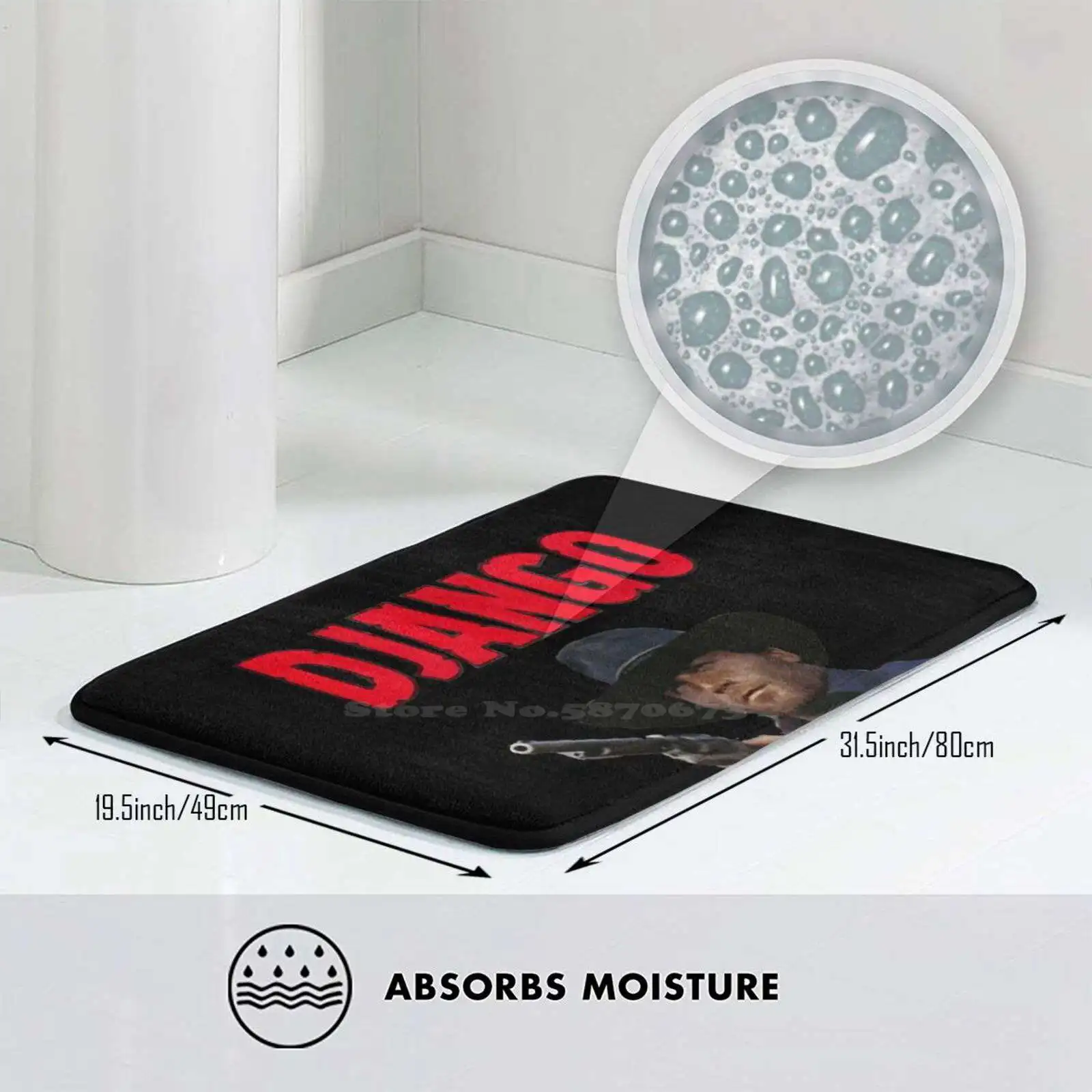 Мягкая подушка Django домашний коврик дверной Женский черный Corbucci Клинт Eastwood Sergio