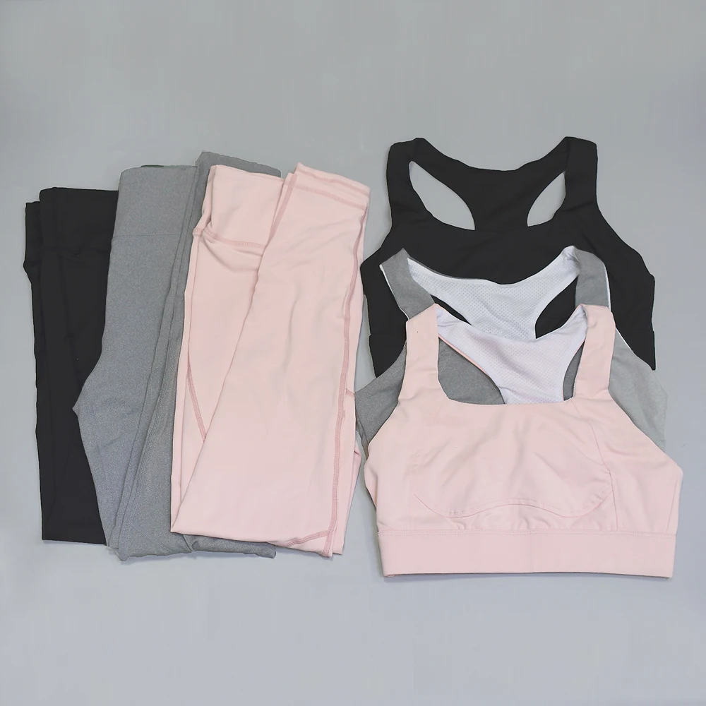 Женский бесшовный комплект для йоги спортивные костюмы фитнеса одежда спортзала
