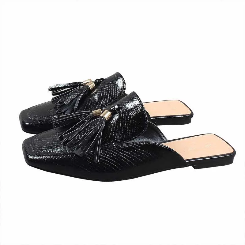 

Shoes Woman's Slippers Beige Heeled Sandals Fringe Cover Toe Luxury Slides 2021 Black Soft Designer Flat Rubber Basic Casual Bon