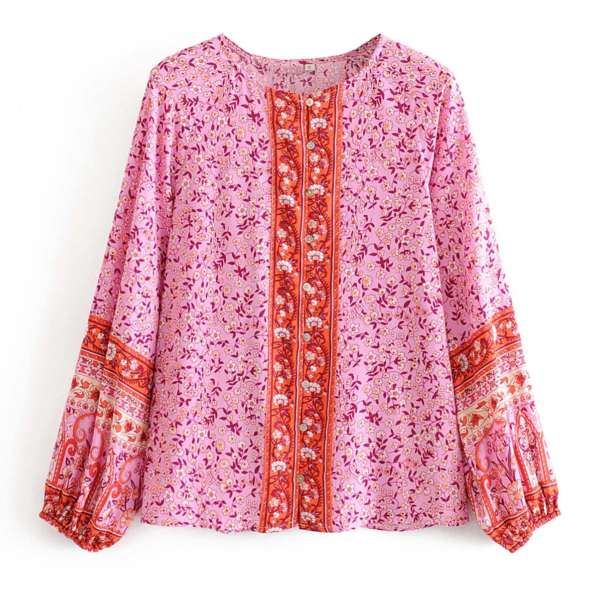 

TEELYNN lantern long sleeve beach tunic blouse shirt women 2020 new Bohemia floral print cotton summer blouses casual top blusas