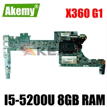 For HP X360 G1 13-4003DX 13-4000 Laptop Motherboard With i5-5200U CPU 8GB RAM 801506-501 801506-601 801506-001 DA0Y0DMBAF0