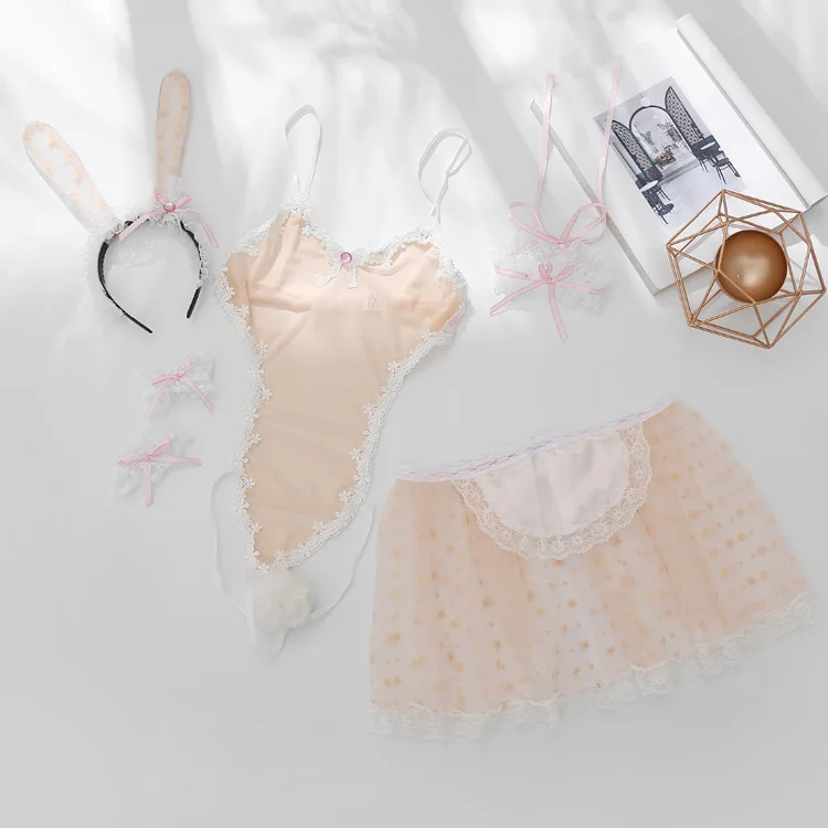 

Rabbit Girl Dress Bunny Costume for Role Plays 3 Colors Women Sexy Bunny Cosplay Bodysuit Set Underwear Leotard Maid Cosplay