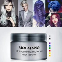 50 hot sale 120g unisex temporary hair dye wax long lasting coloring gel cream styling mud