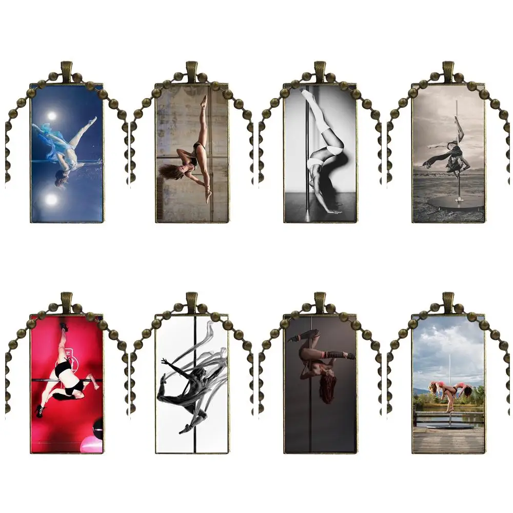 Подарки для девочек стеклянный подвесной брелок ожерелье прямоугольник модное