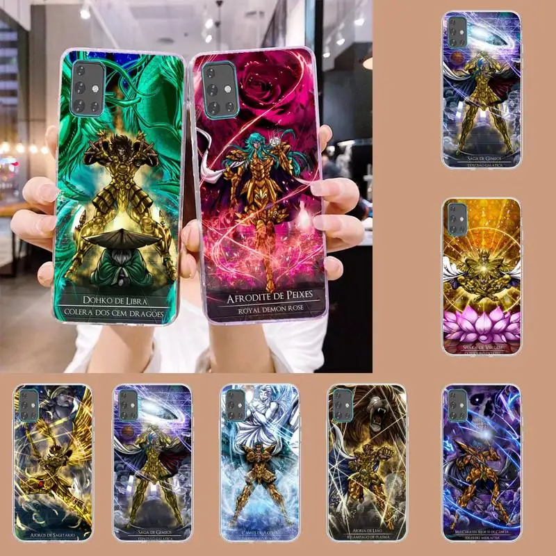 

Saint Seiya Anime Shell Phone Case For Samsung s7 s8 s9 s10 s20 s4 s5 s6 A51 A71 A21 plus Cover Fundas Coque
