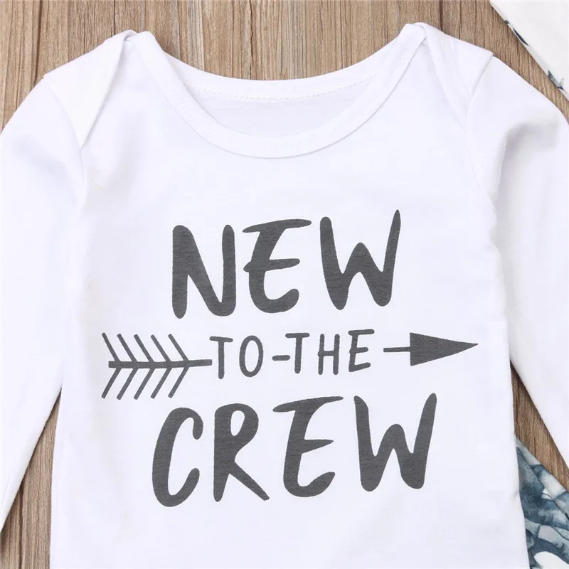 3pcs Newborn Clothes Set White Letter Rompers Baby Girls Bodysuit Outfits Elephant Print Pants Hats Boys Clothing | Детская одежда и