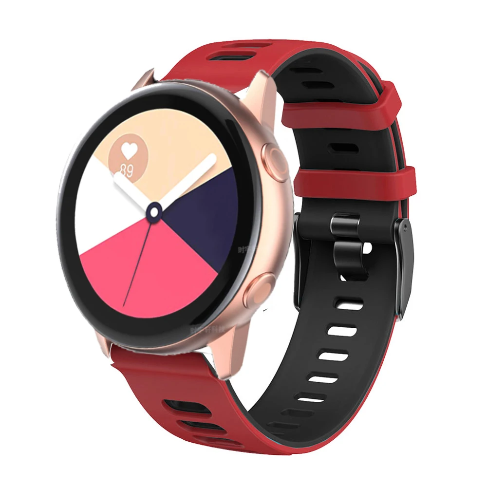 

Ремешок силиконовый для Samsung Galaxy Watch Active 2 Active 3 Gear S2, новейший браслет для наручных часов Huami Amazfit bip, 20 мм 22 мм