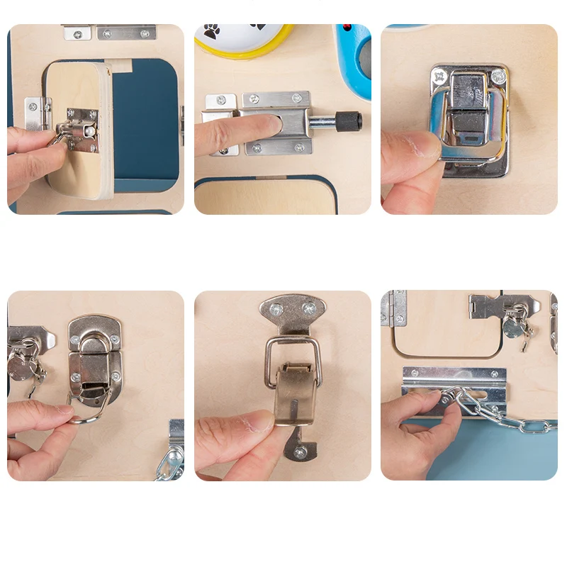 

Busy Board Montessori Unlock Toy Essential Educational Sensory Board For Toddlers Busyboard Intelligence Development Educational