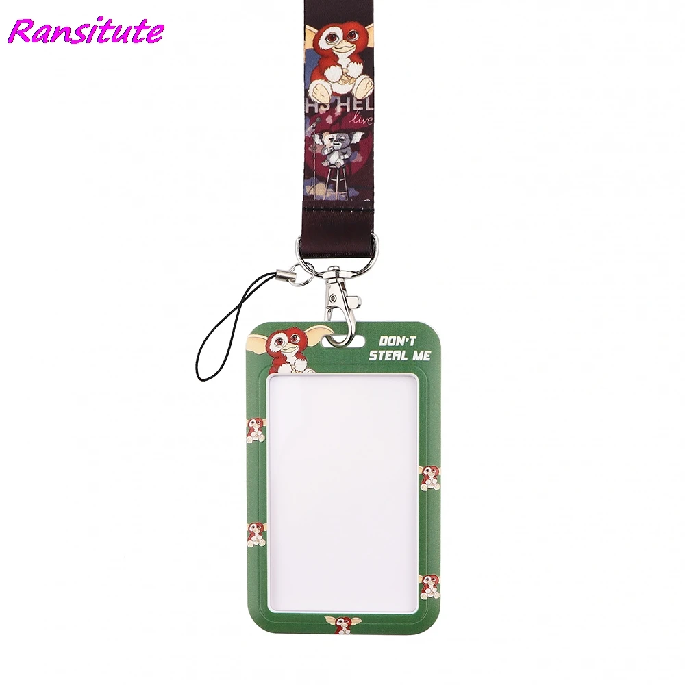 Ransitute R1931 зеленого цвета в стиле Маленький Монстр шнурки для кредитных карт ID