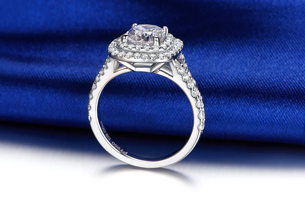 Женское Обручальное кольцо из серебра 925 пробы с искусственным камнем | Украшения