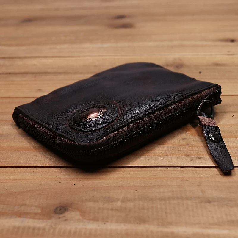 Кошелек из натуральной кожи для мужчин и женщин маленький приталенный бумажник