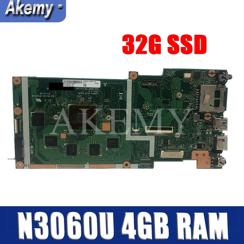

SAMXINNO C300SA For Asus Chromebook C300S C300SA Laotop Mainboard C300SA Motherboard W/ N3060U 4GB RAM 32G SSD