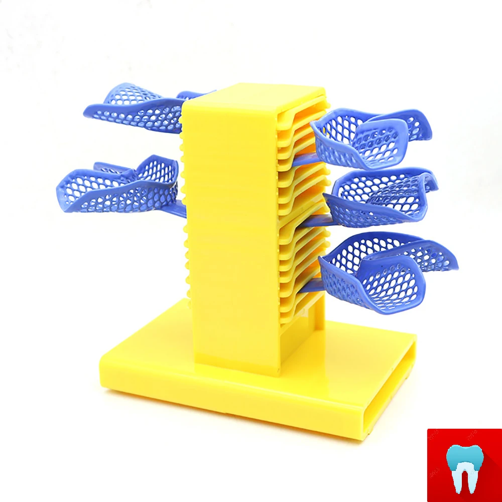 1 set Dental Impression Tray Holder Stand Placing Frame Dentist Instrument Dentistry Materials Dentist Tools With 10 pcs Tray