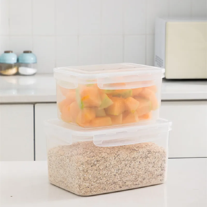 

2pcs Airtight Storage Containers with Lids, Leak Proof Snap Lock, Large Capacity (2.4L and 4.2L)