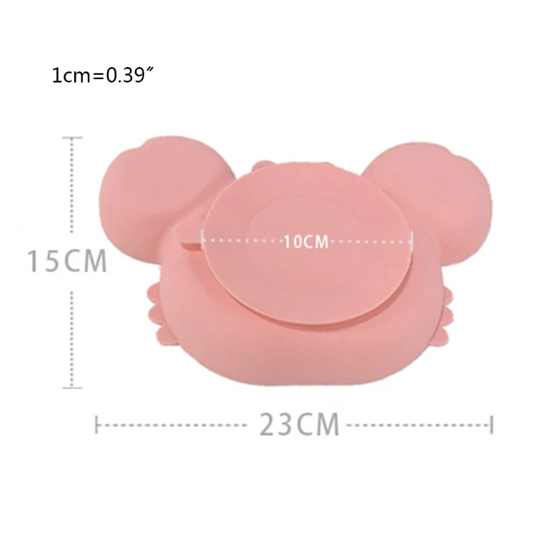 

Cartoon Crab Baby Silicone Training Bowl Divided Sucker Non-slip Dinner Plate