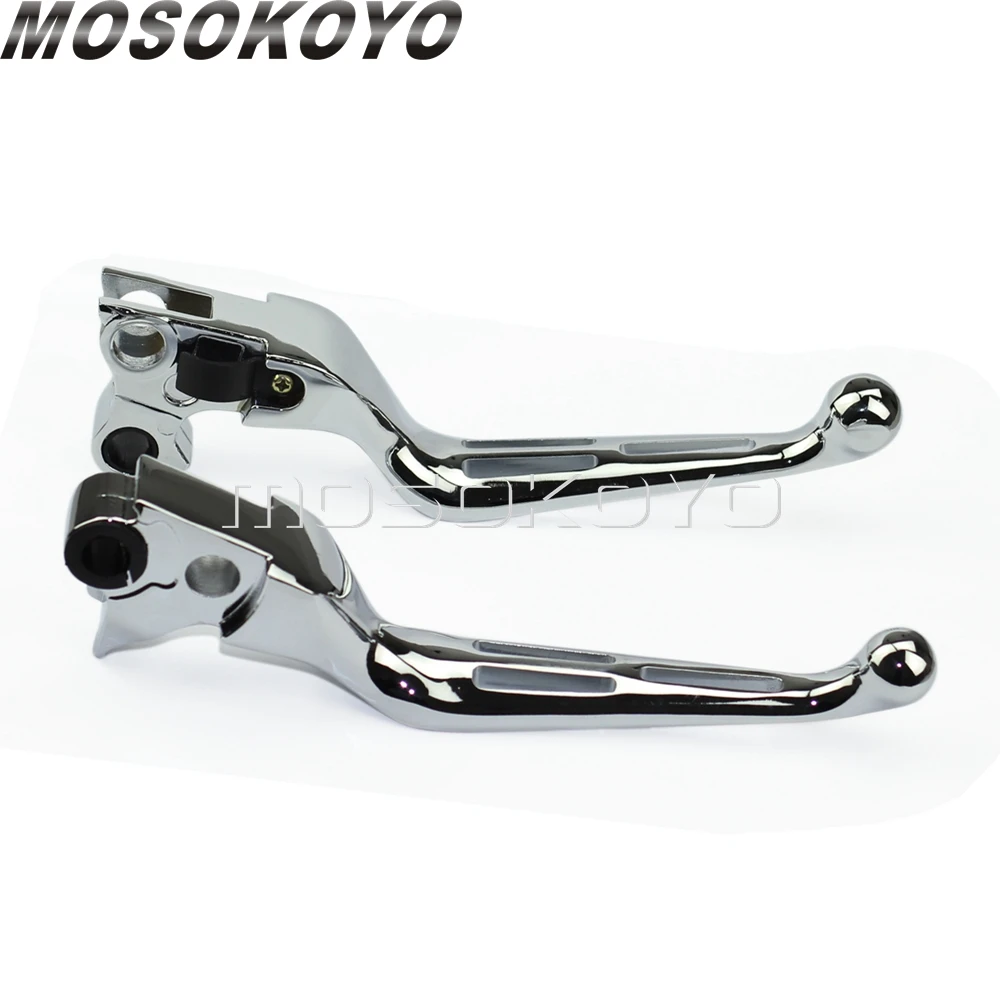 Пара хромированных рычагов тормозной муфты для мотоцикла Harley Custom Sportster Softail breaker