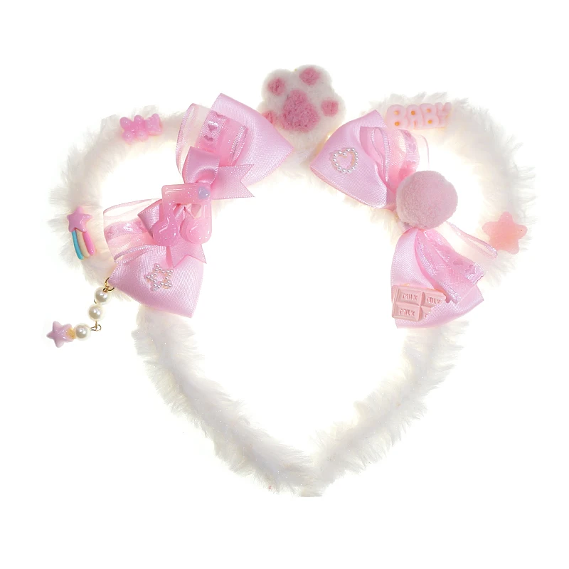 

Hand-Made Cute Stuffed Bear Ears Headband KC Dessert Japanese Soft Sister Lolita Headdress
