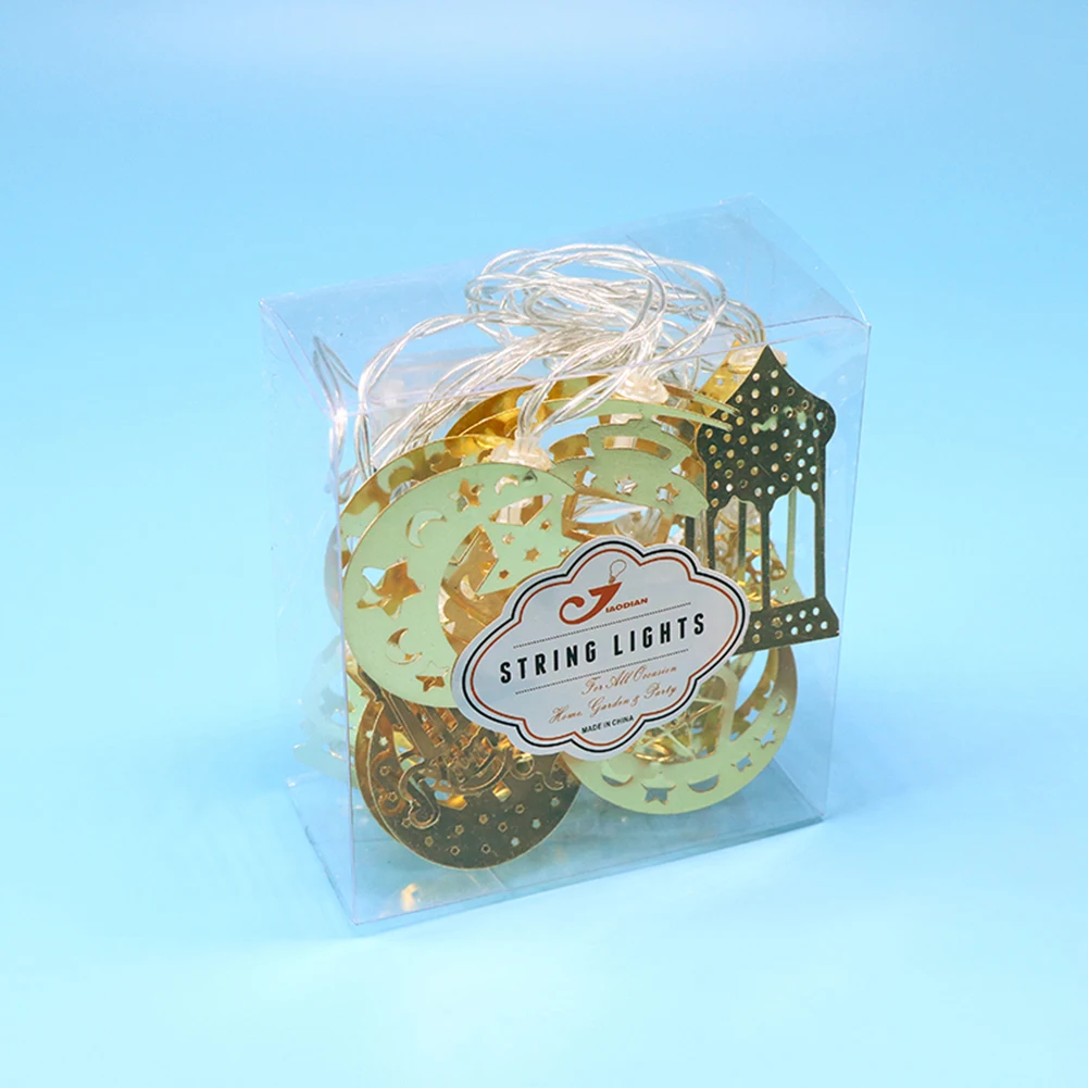 

Moon Star Eid Ramadan Decorations String Lights LED Star Arab Garland Islamic Muslim Supplies for Outdoor Children