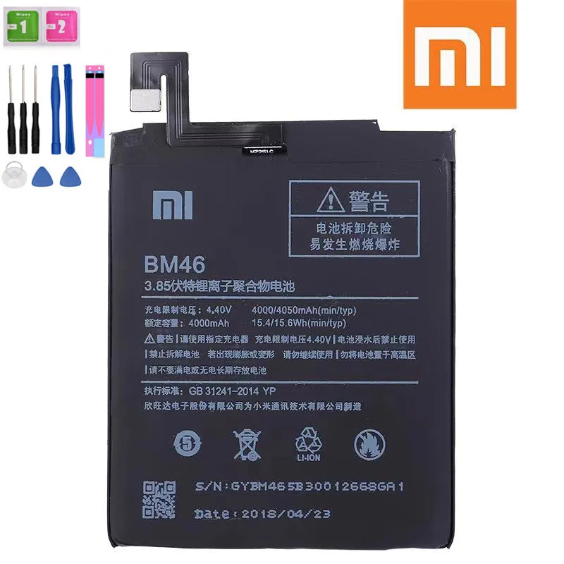 100% оригинальный новый BM46 батарея 4000 мАч для Xiaomi Hongmi Redmi Note3 Примечание 3 в наличии с