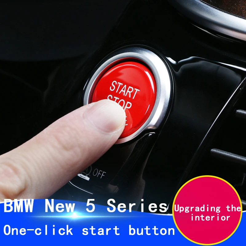 

Suitable for BMW one-key start decoration, interior modification, replacement button stickers, single installation, ABS material