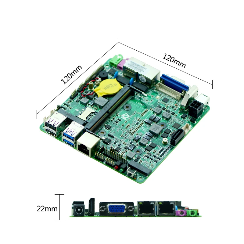 DDR4 SKYLAKE-U Gen6 I5 процессор Nano ITX материнская плата Dual LAN DC12V | Компьютеры и офис