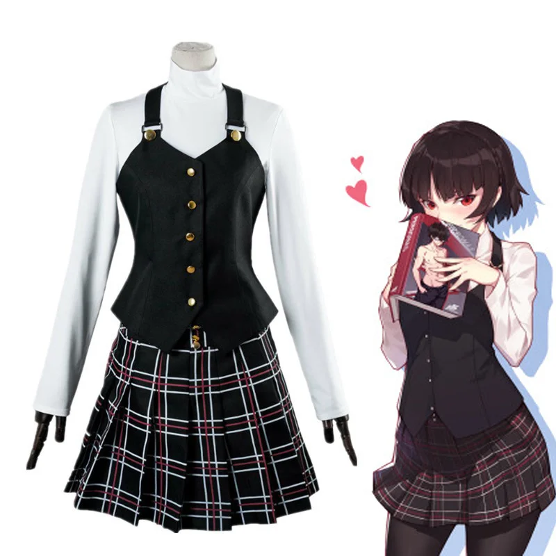 

Persona 5 Cosplay Costume Queen Makoto Niijima Cosplay Costume for woman School Uniform Halloween Carnival Party Dress costume