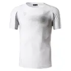 Футболка Jeansian LSL013 Мужская, Спортивная рубашка с коротким рукавом, для бега, фитнеса, тренировок, цвет белыйсерый
