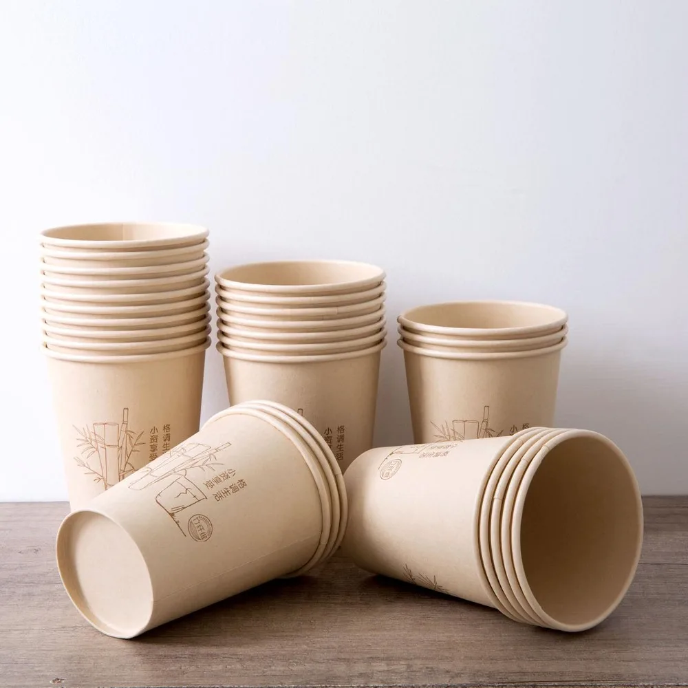 40/20 штук в упаковке экологически бамбуковое волокно Бумага чашки офисные
