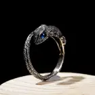 Новое индивидуальное модное регулируемое металлическое кольцо с фианитом в виде ящерицы, для мужчин и женщин, хип-хоп, ювелирные изделия для вечевечерние, подарок