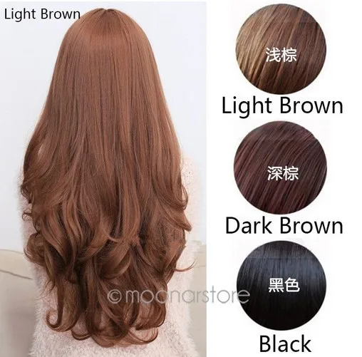 28 ''(70 см) Корея Perruque Cheveux Naturel синтетические вьющиеся большие волнистые длинные женские волосы парики термостойкие парик для студенческой вечеринки
