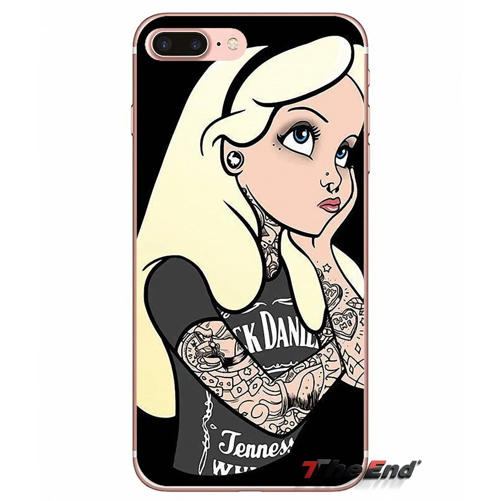 Для Samsung Galaxy J1 J2 J3 J5 J7 A3 A5 A7 2015 2016 2017 J530 J730 Fundas Coque принцессы Татуированная Алиса в