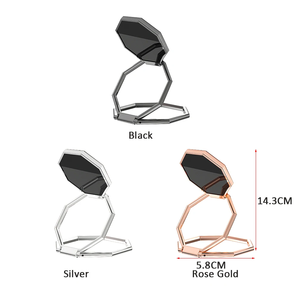 hot 360 rotation mobile phone foldable stand back ultra thin phone ring holder multi angle portable desk metal finger kickstand free global shipping