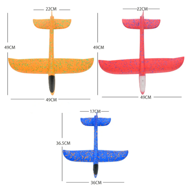 36/49 см ручной бросок Летающий планер самолеты пена с трёхмерными чертёжами EPP