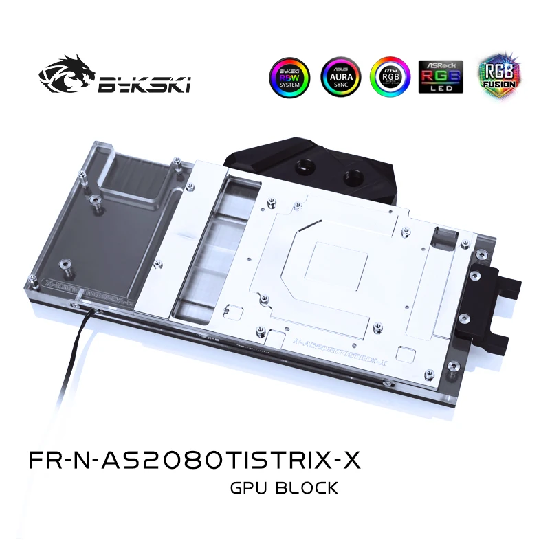 Водный блок Bykski для ASUS ROG STRIX RTX2080TI графическая карта VGA охладитель жидкости