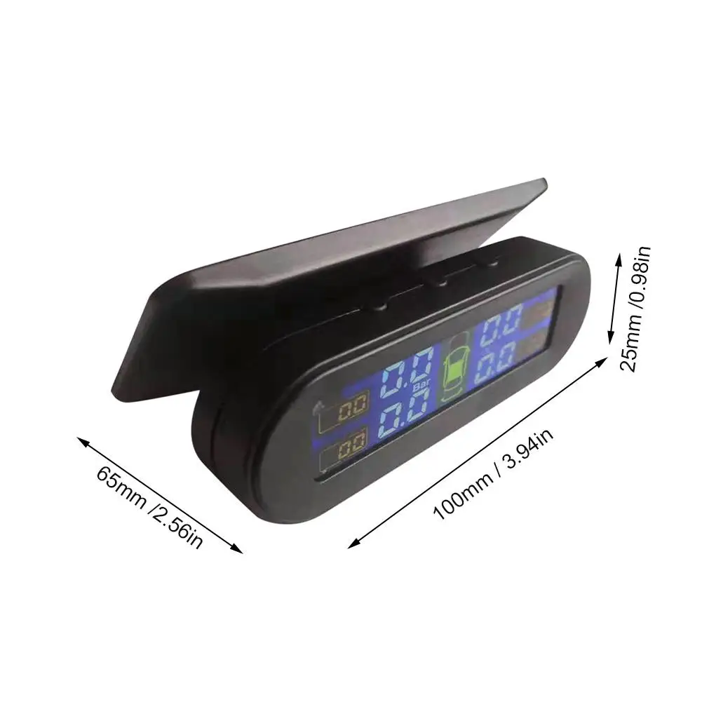 

USB Charge Solar Power TPMS Car Tire Pressure Alarm Monitor System Auto Security Alarm Systems Tyre Pressure Temperature Warning